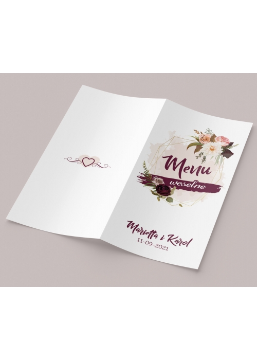 Menu Bordowe Boho