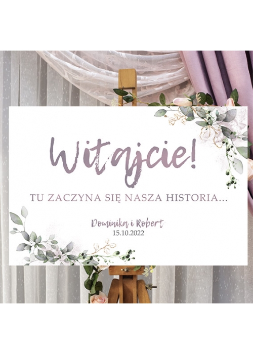 Tablica Powitalna pastelowa rustykalna