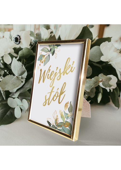 Stół wiejski Boho Greenery Inicjały