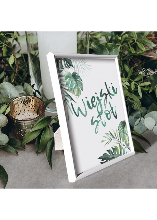 Numery stołów weselnych Botaniczny Liść Monstery