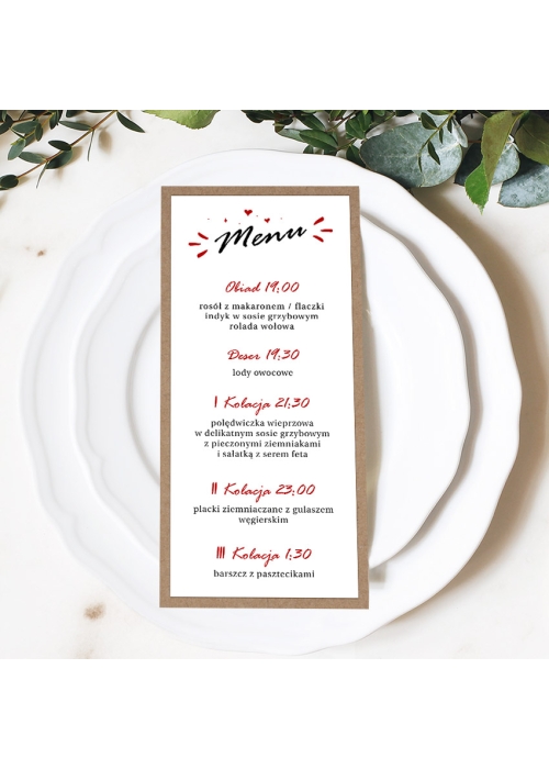 Menu eko kalendarz