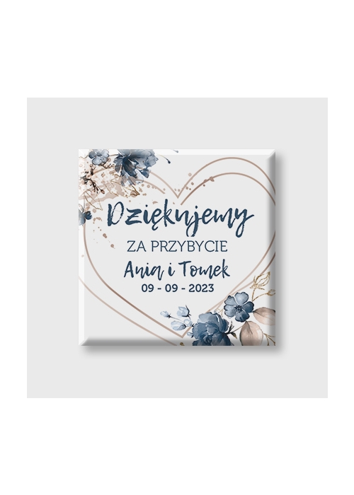 Magnesy serce w błękicie