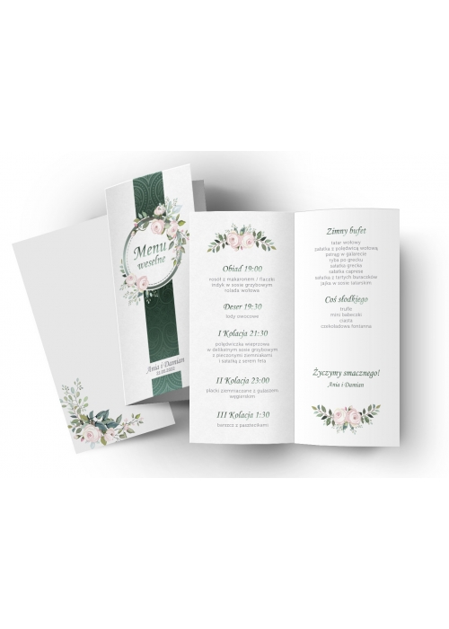 Menu Kwiatowe Butelkowa Zieleń