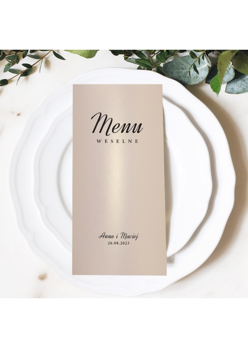 Menu Glamour Rose Gold Elegant