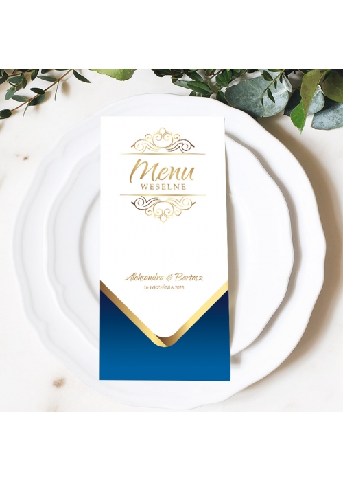 Menu Royal blue