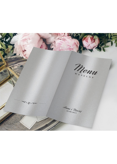 Menu Glamour Silver Elegant