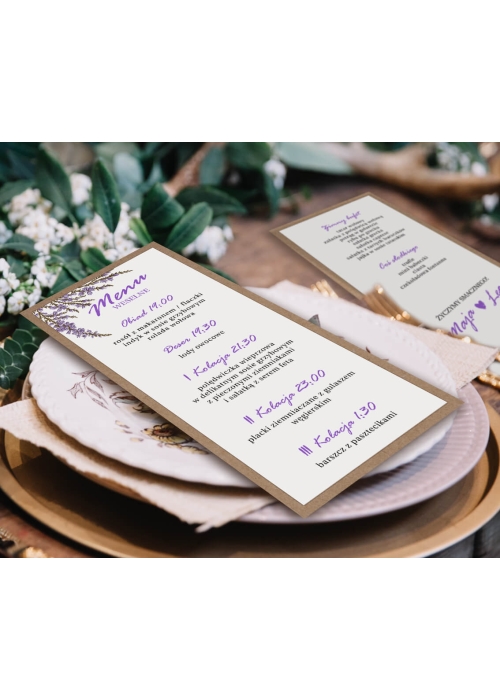Menu z Lawendą