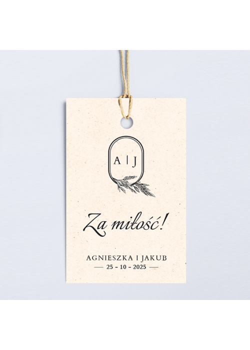 Zawieszki na butelki Minimalistyczne z trawą pampasową