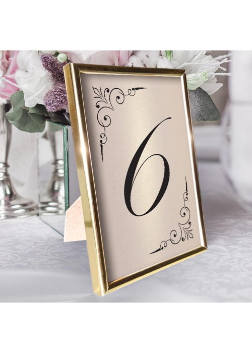 Numery stołów weselnych w Ramce Glamour Rose Gold Elegant