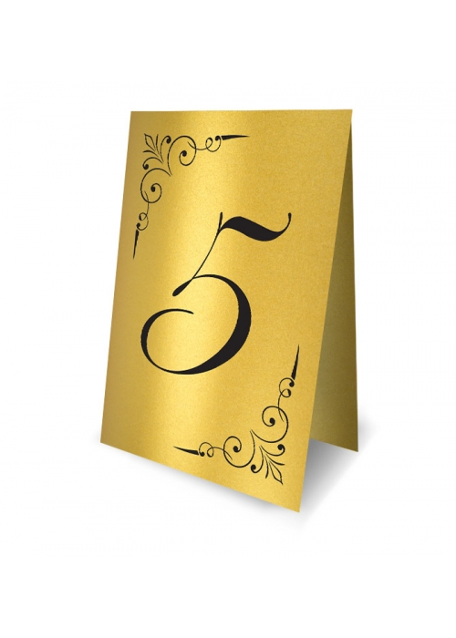Numery stołów Glamour Gold Elegant