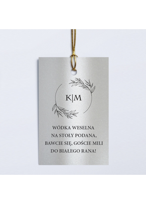 Zawieszki na butelki OLIWIA – srebrne