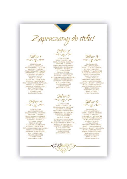 Plan Stołów Royal blue