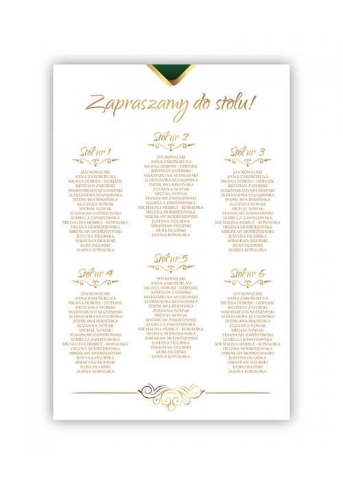 Plan Stołów Royal green