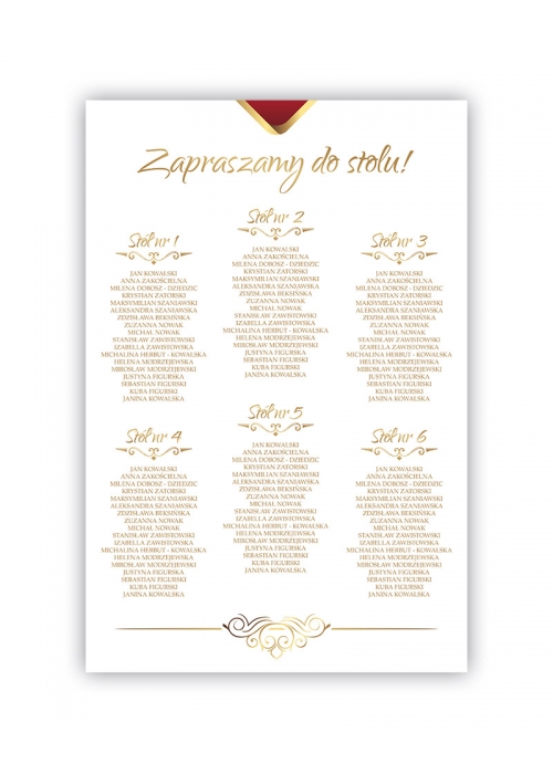 Plan Stołów Royal Red