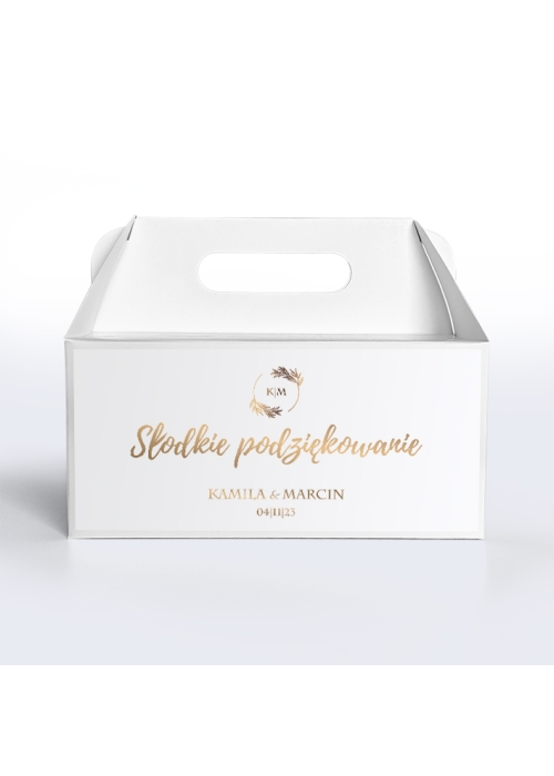 Pudełko na ciasto OLIWIA – złote
