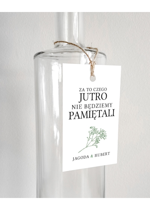 Zawieszki na butelki Gipsówka - jednokartkowe