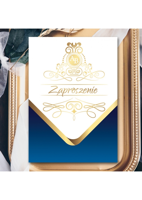 zaproszenia ślubne glamour Royal Blue