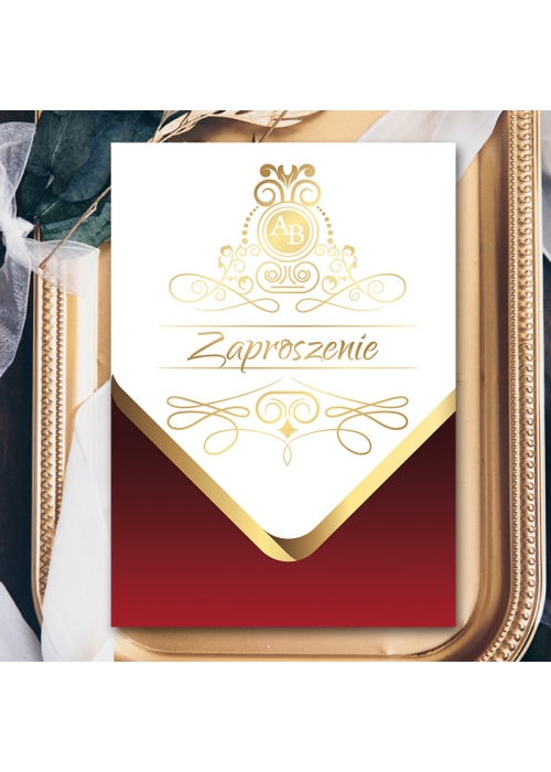 zaproszenia ślubne glamour Royal Red