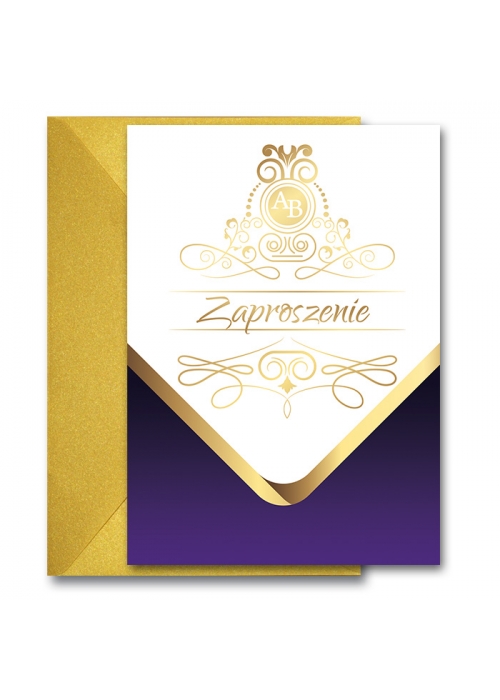 Royal Purple – eleganckie zaproszenie ślubne w kolorze purpury