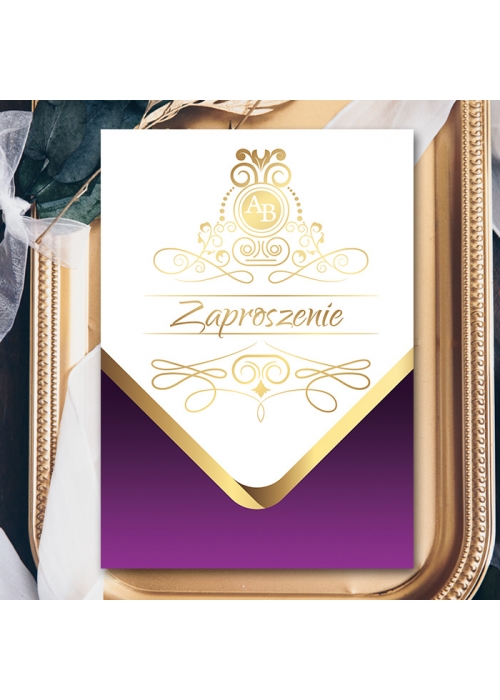 Zaproszenie ślubne Royal Fuchsia – intensywny róż w stylu glamour