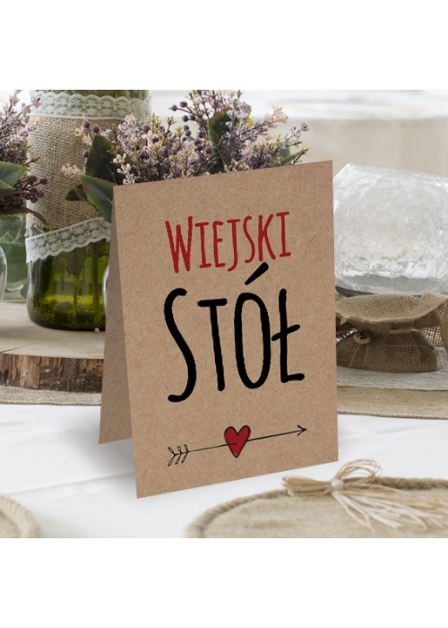 Numery stołów weselnych rustykalne usta