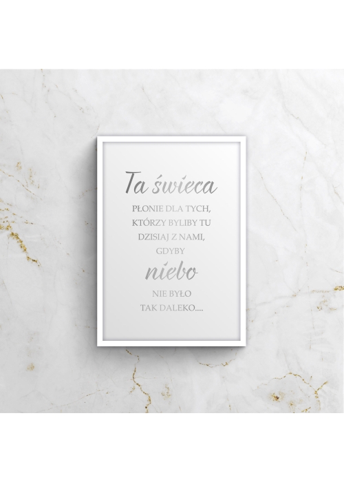 Ta świeca płonie dla... MIRROR - srebrne