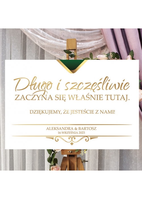 Tablica Powitalna Royal green