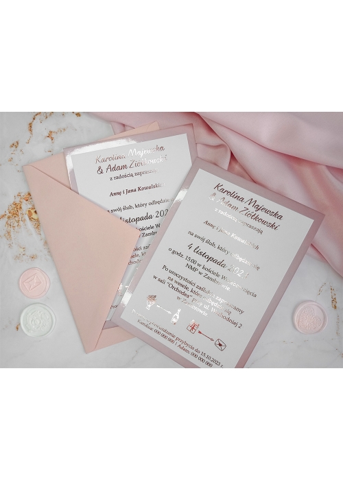 zaproszenia slubne rose gold