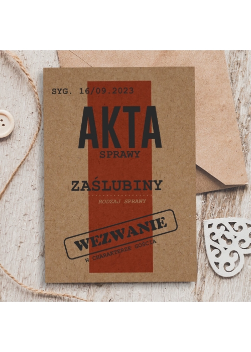 Wezwanie na Ślub – klasyczne zaproszenie z uroczystą treścią