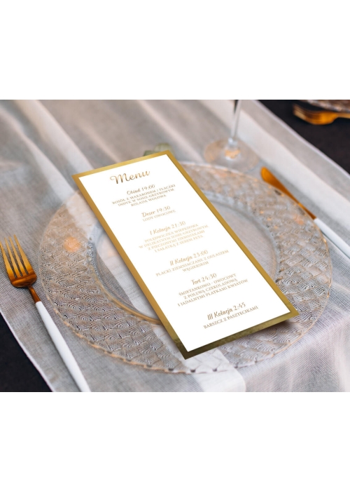 Menu MIRROR – złote