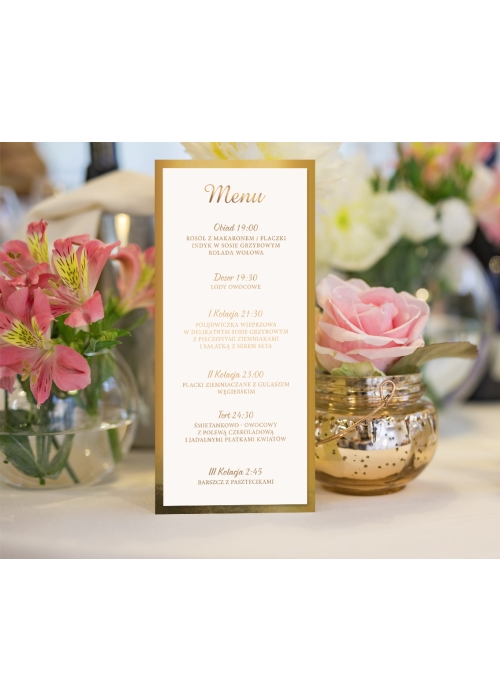 Menu MIRROR – złote