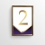 Numery stołów weselnych Royal purple